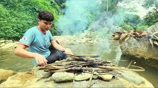 Peaceful Day by the River | Relaxing Countryside Life & Cooking in Nature | HungKa