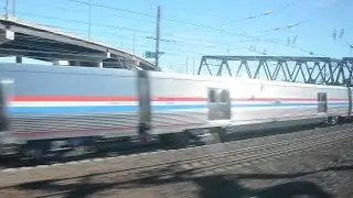 Amtrak 97 w/ 5 Viewliner II Baggage Cars Passes NJT @ Hunter Int