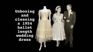A yellowed and stained wedding dress becomes white again and ready for another special day.