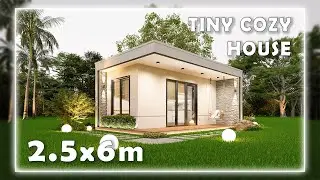 2.5x6m | Tiny Cozy House | Limited Budget & Property Land With 2D Layout Floor Plan