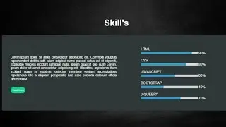 #3 How To Design A Responsive Skill's Section Using HTML &CSS || html and css Tutorials