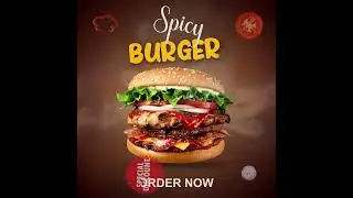 Burger food motion flyer | animated flyer | after effects