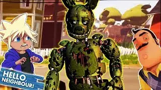 MY NEW NEIGHBOR IS SPRINGTRAP (FNAF)!!! | Chipmunk Plays Hello Neighbor Mods