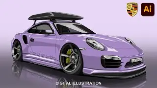 Most popular sports car in 2025 | Porsche 911 Carrera S | Digital Illustration & Modification