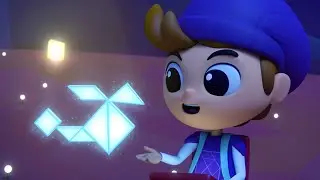 Tangranimals | Geo's helicopter (Compilation) Cartoon in English for Kids | New episodes