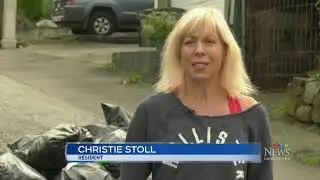 Asbestos dumped in back alley