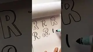 R #calligraphy #handlettering #handletteringtutorial #funart #lettering #shorts #brushmarkers #write