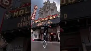 Street performer on a 6 foot tall unicycle. #shortvideo #stunt #performance #circus