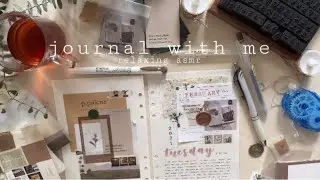 🍄🪴 journal with me / beige + brown spread 🪴🍄