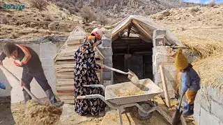 Soraya and Amiraqa's cooperation to clean the bird's nest in single mother farm.