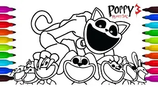 Poppy Playtime Chapter 3 Big Coloring Pages / How to Color Main Bosses and MONSTERS #U848