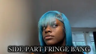 HOW TO DO A SIDE PART FRINGE BANG .