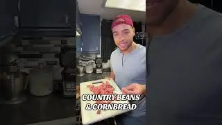 Country Beans & Cornbread Recipe! #cooking #cookwithme #foodie #beans #follow