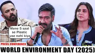 Ajay Devgn, Rohit Shetty, Sharvari Wagh at World Environment Day 2025 | Press Conference