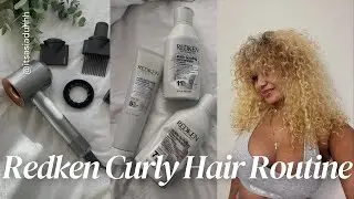 WASH DAY ROUTINE |  REDKEN ACIDIC BONDING CONCENTRATE ON NATURAL CURLY HAIR | REDKEN HONEST REVIEW