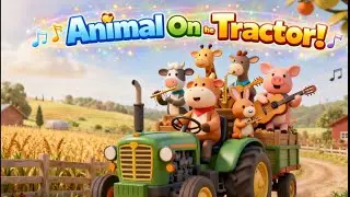 Animal On The Tractor! 🐮🐰 Nursery Rhymes & Farm Songs