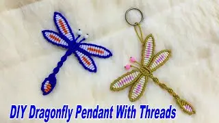 Knitted Dragonfly Free Pattern，DIY Dragonfly Pendant With Threads