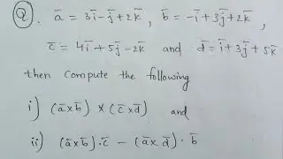 Product of Vectors chapter Problems ||