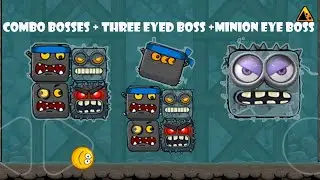 Combo Bosses + Three Eyed Boss + Minion Eye Boss Fighting Together in Red Ball 4.