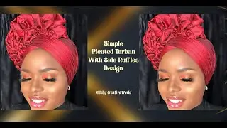 How To Make Pleated V-Band Turban Cap With Ruffles Design