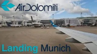 [4K] Cloudy Approach | Air Dolomiti Embraer E195 ✈ Landing Munich