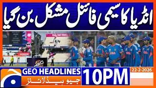 T20 World Cup - South Africa Beat India !!! | Geo News 10PM Headlines 22Feb