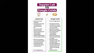Jupyter lab vs Google colab differences
