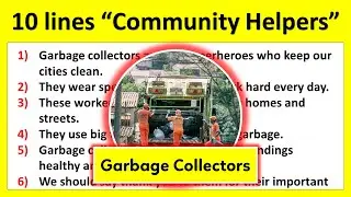 10 Lines on Community Helpers Garbage Collectors | Few lines, 10 Sentences, 10 Lines Paragraph