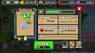 Dragonvale Hatching the Swiftgrace Dragon