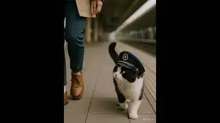 Watch This Adorable Cat Follow Travelers on the Platform! #shorts #cat #wanderlust