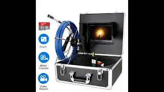 Sewer Pipe Inspection Camerawith Meter Counter Pipeline Industrial Endoscope DVR Video Recording