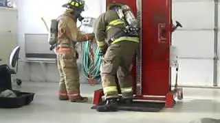 Donning PPE in Firefighter 1&2 Class