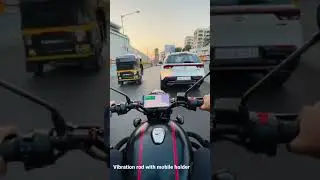 Royal Enfield with vibration reduction rod plus mobile holder