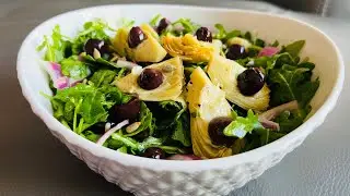 Arugula with Artichoke Hearts Marinated for an easy food recipe to make at home !