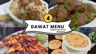  Dawat Special 🍽️ | Starter + Main Course + Dessert | Full Menu Recipe | Simple Recipe by Tamanna 