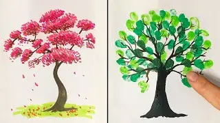 12 Top Tips for Drawing Trees || Painting hacks for BEGINNERS || easy art tips || cool art ideas