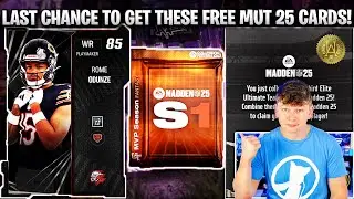 THIS IS YOUR LAST CHANCE TO GET THESE FREE MUT 25 CARDS!