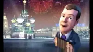 animation: putin and medvedev - new year 2010