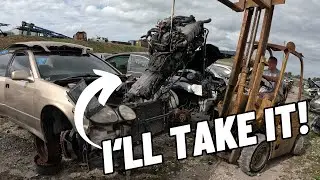 How to Pull a 2JZGE Engine out of Junkyard Lexus Toyota SC300 GS300 IS300 SUPRA