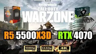 Call of Duty Warzone(Ressurg&ecirc;ncia) Ryzen 5 5500X3D + RTX 4070 12gb