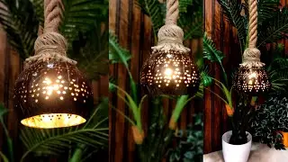 How to make a coconut shell lamp|DIY|Coconut shell lamp at home #trending #viral #coconut