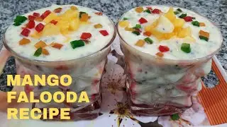 Mango 🥭 Falooda Recipe || Readymade mix mango falooda Recipe || Delicious mango falooda🥭|| Vlog # 77