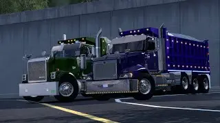 International Dump Truck Convoy - 9400 - 9300 - American Truck Simulator -ATS -