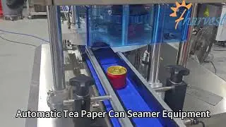 Tea Container Automatic Can Seamer Equipment, Servo Paper Tube Sealing Machine #cansealingmachine