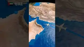 India to Dubai Flight Map Animation ( FREE TO USE ) #travel #map #animation