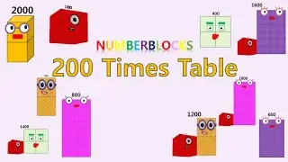 LEARN 200 TIMES TABLE Multiplication (with numberblocks)