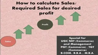 How to calculate sales/required sales for Desired profit (Simple concept) #UGCNET#PGT#TGT#B.Com etc.