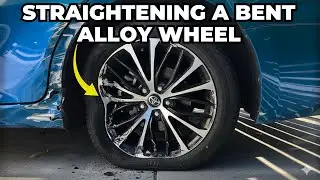 How to Repair a Bent Alloy Wheel Rim || Straightening a Bent Alloy Wheel Rim