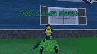 Helping An Old Lady With Her Lawn In Roblox