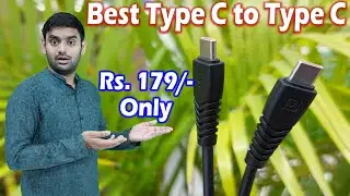 C-Type To C-Type Cable For Data Transfer & Charging Cable | Portronics USB Type-C Cable 1m POR-1088